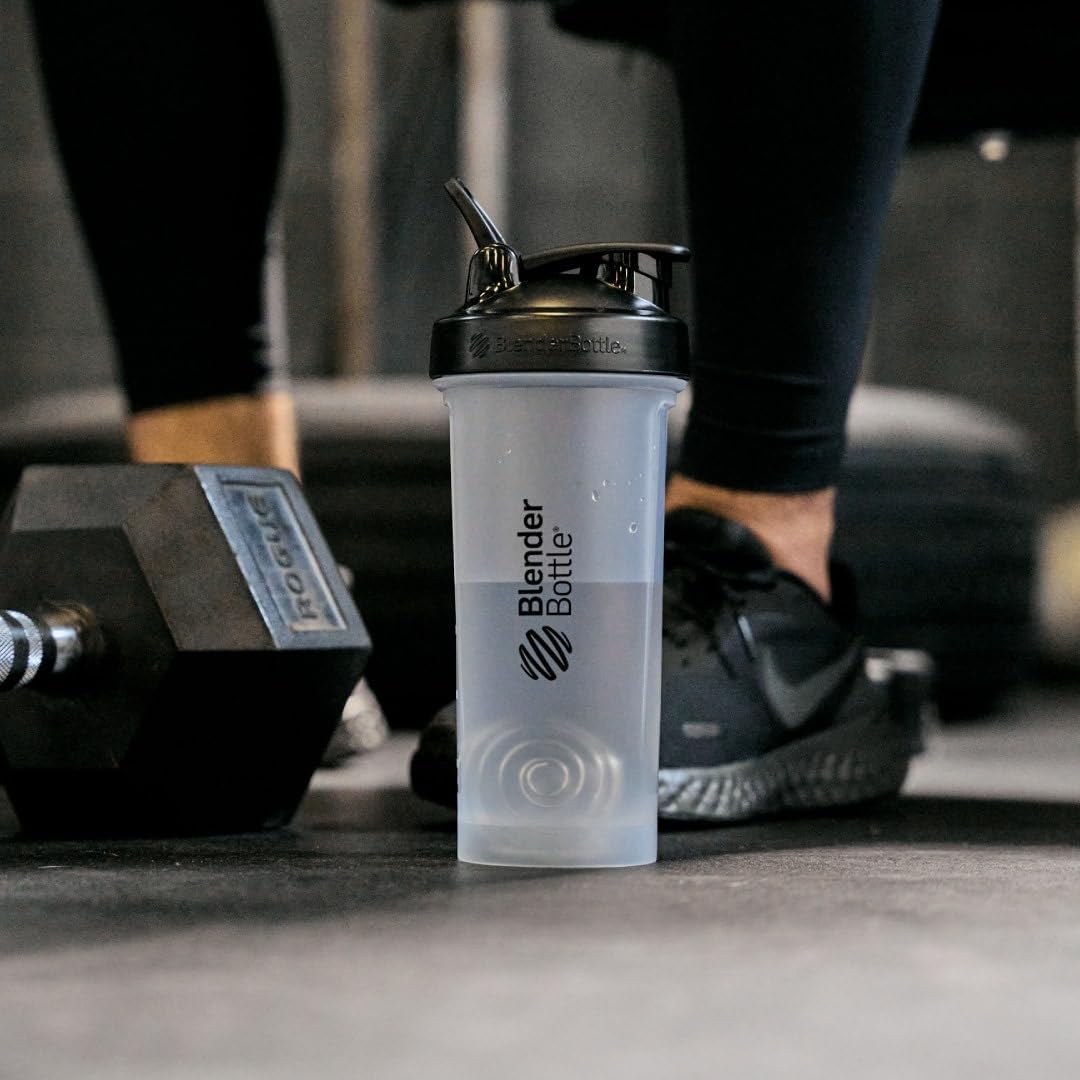 BlenderBottle Classic V2 Plastic Shaker Bottle 28 oz Clear/Black
