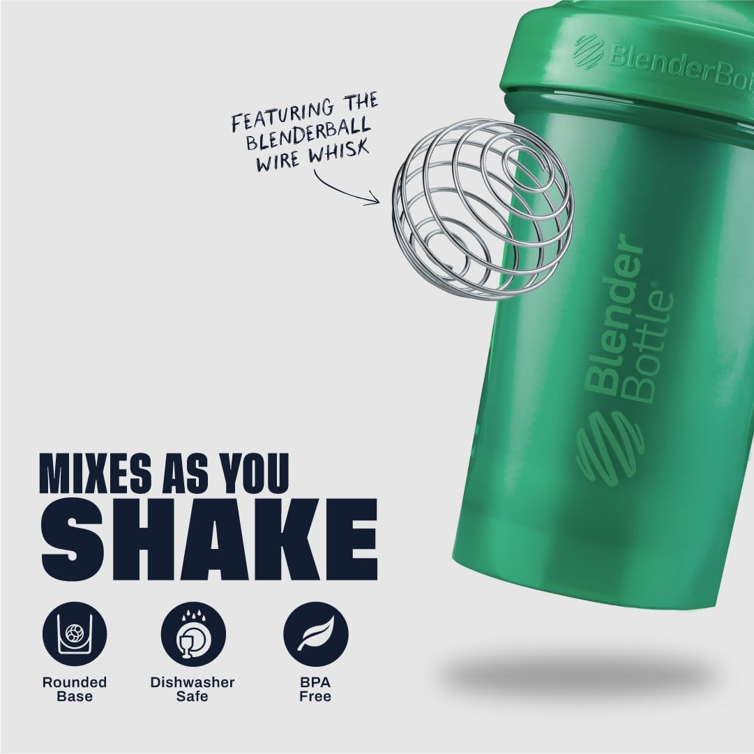 BlenderBottle Classic V2 Plastic Shaker Bottle 28 oz Emerald Green