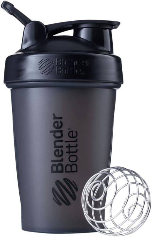 BlenderBottle Classic V1 Plastic Shaker Bottle 20 oz Black Full Color Black