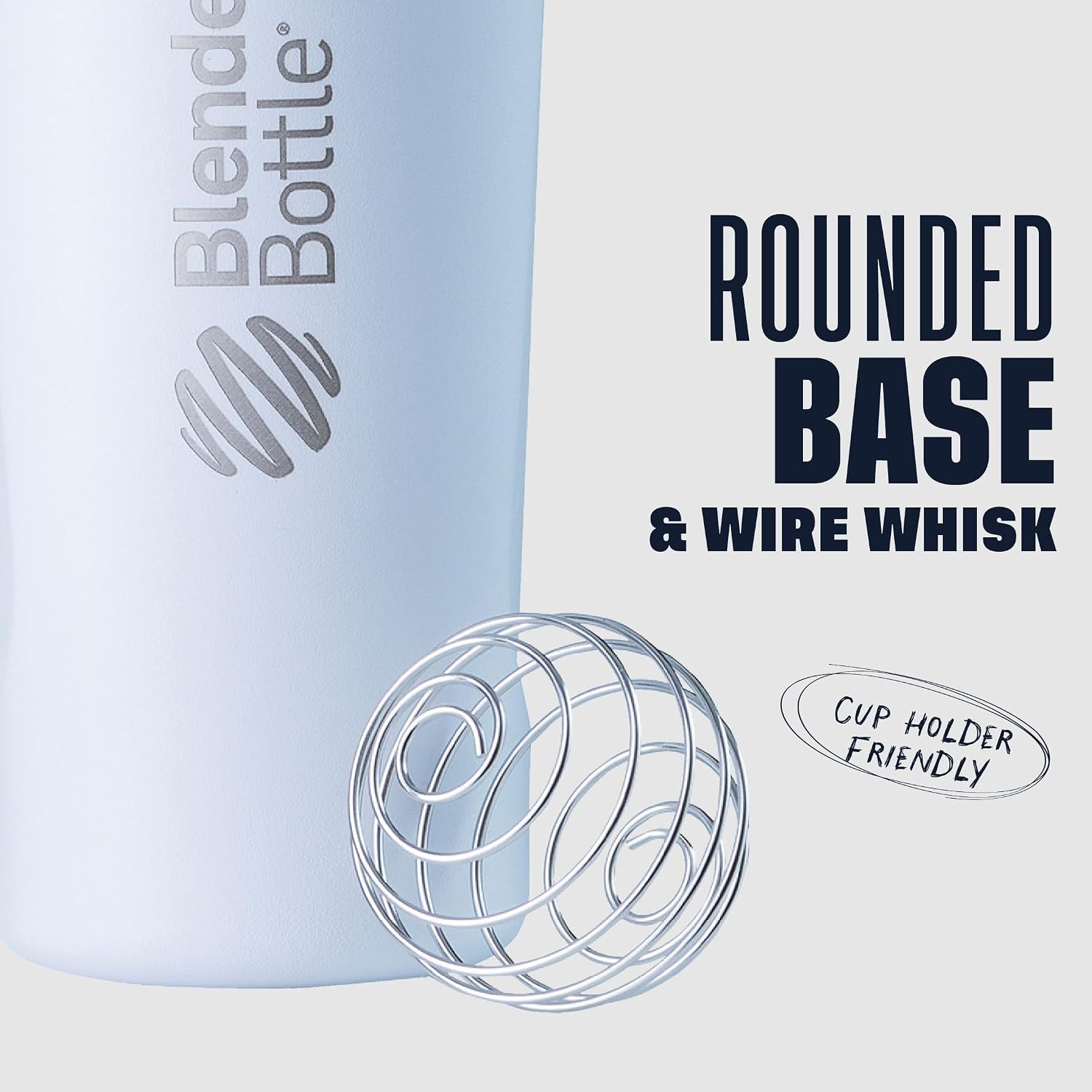 BlenderBottle Radian Stainless Steel Shaker Bottle 26 oz White Matte White