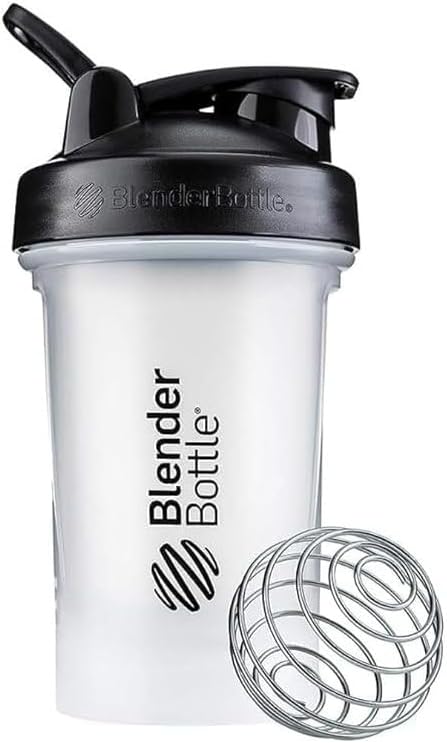BlenderBottle Classic V2 20-Ounce Shaker Bottle 2-Pack Bundle Clear/Black