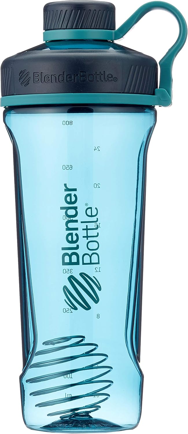 BlenderBottle Radian Shaker Cup Tritan Water Bottle with Wire Whisk, 32-Ounce, Deep Sea Green (Pack of 1)