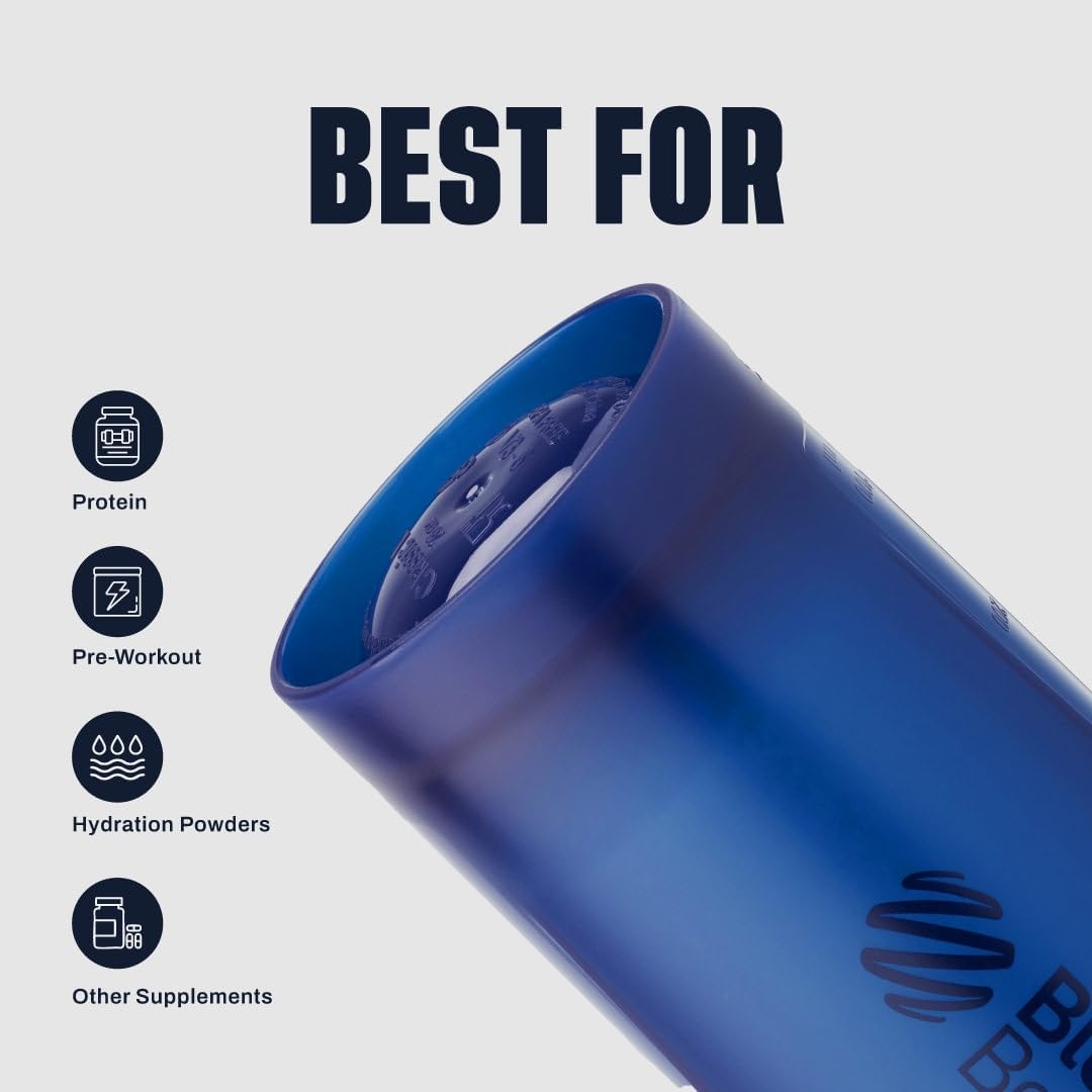 BlenderBottle Classic V2 Plastic Shaker Bottle 45 oz Reflex Blue