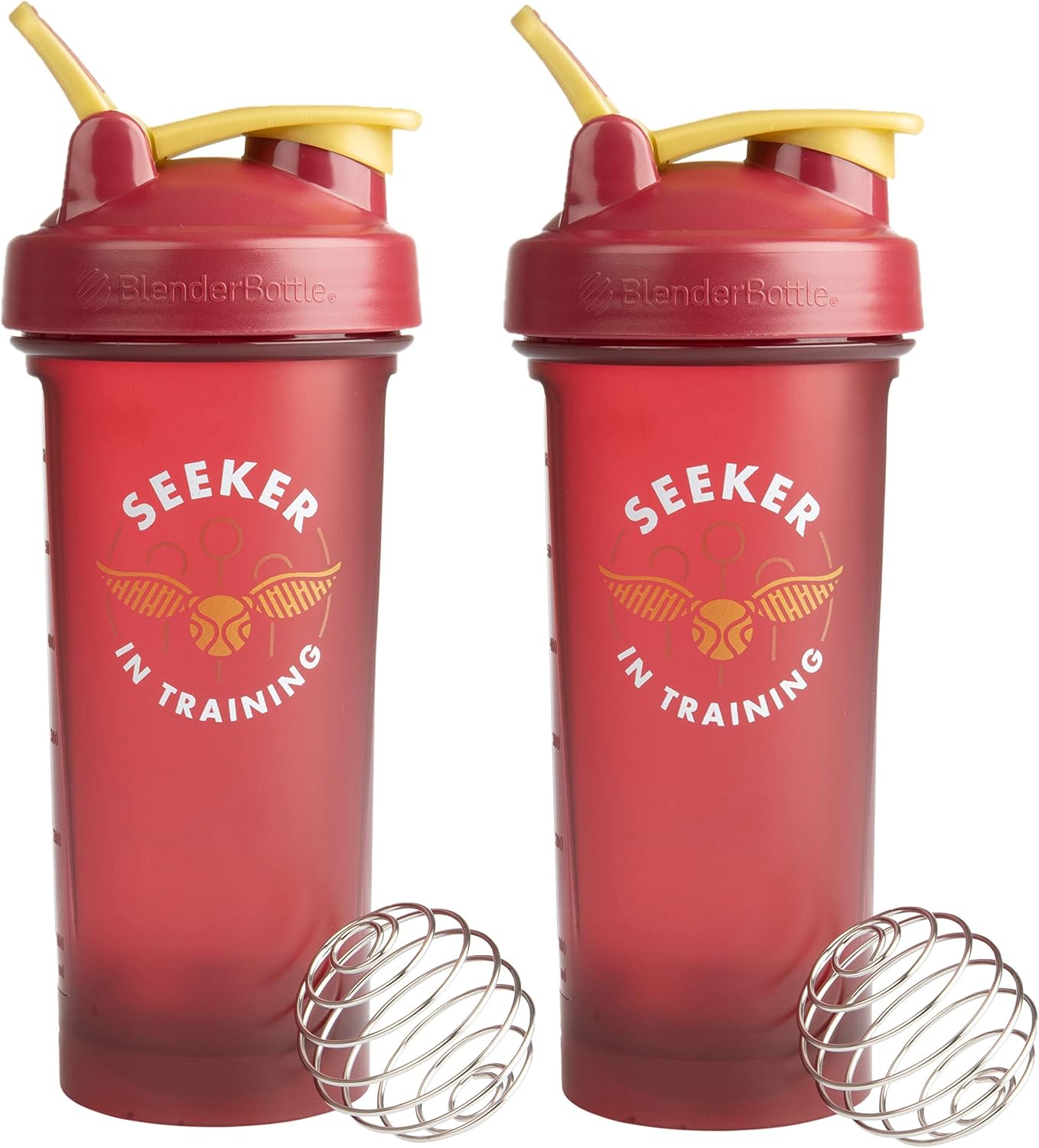 BlenderBottle Wizard Seeker in Training Shaker Bottle 2-Pack - 28oz - BlenderBall Wisk Mixer Ball - Blend Protein Powder, Sport Drinks, Shakes, Smoothies & More