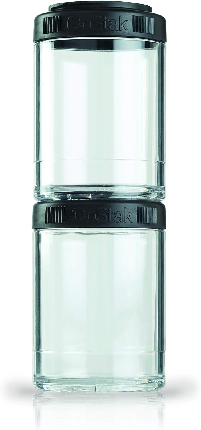 BlenderBottle GoStak 100cc 3-Pak and 150cc 2-Pak Food Storage Containers