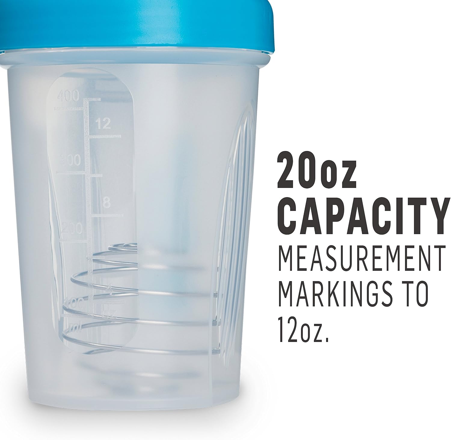 BlenderBottle Classic Loop Top Shaker Bottle, 20-Ounce, Clear/Black