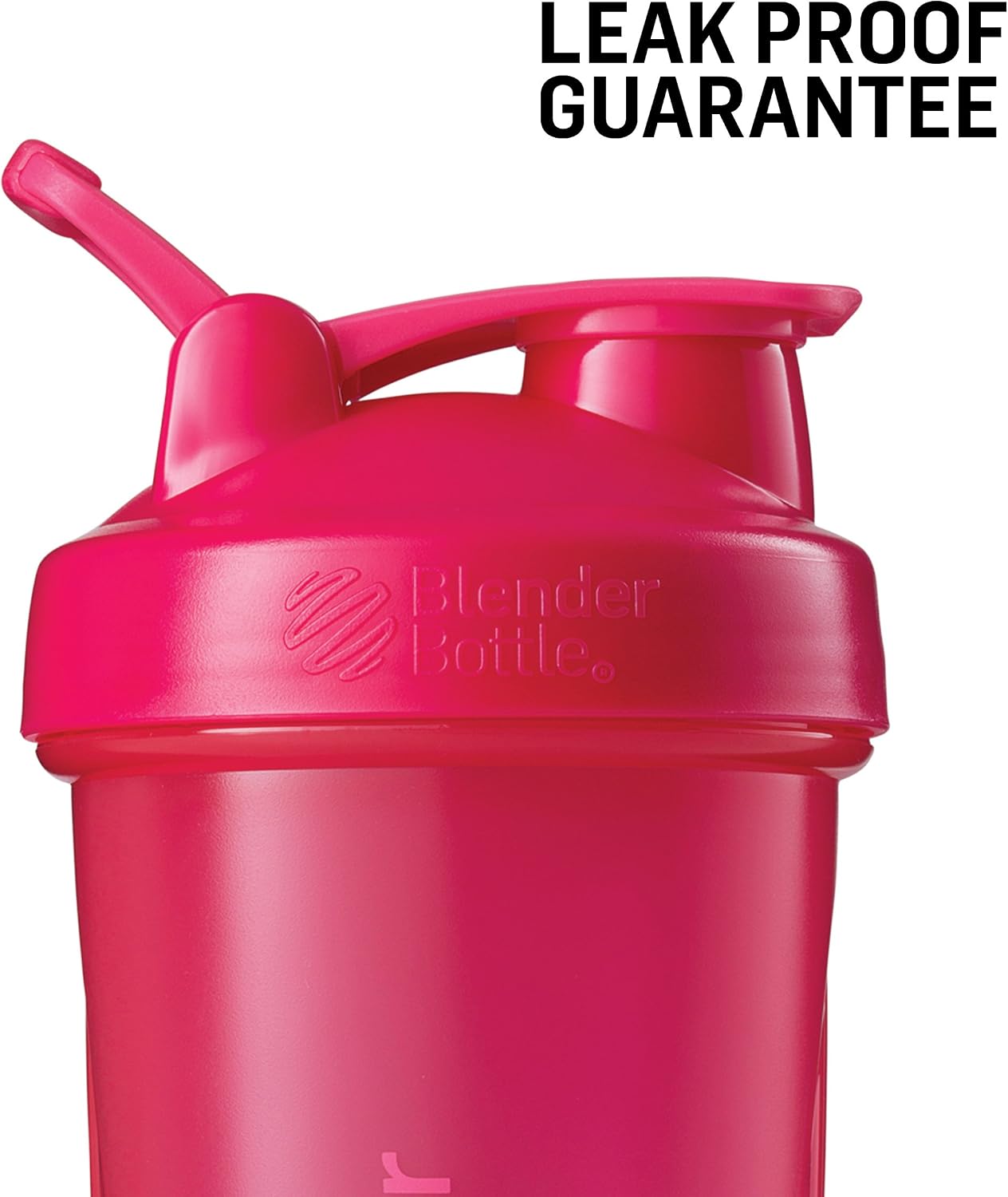 BlenderBottle Classic Loop Top Shaker Bottle, 20-Ounce, Clear/Black