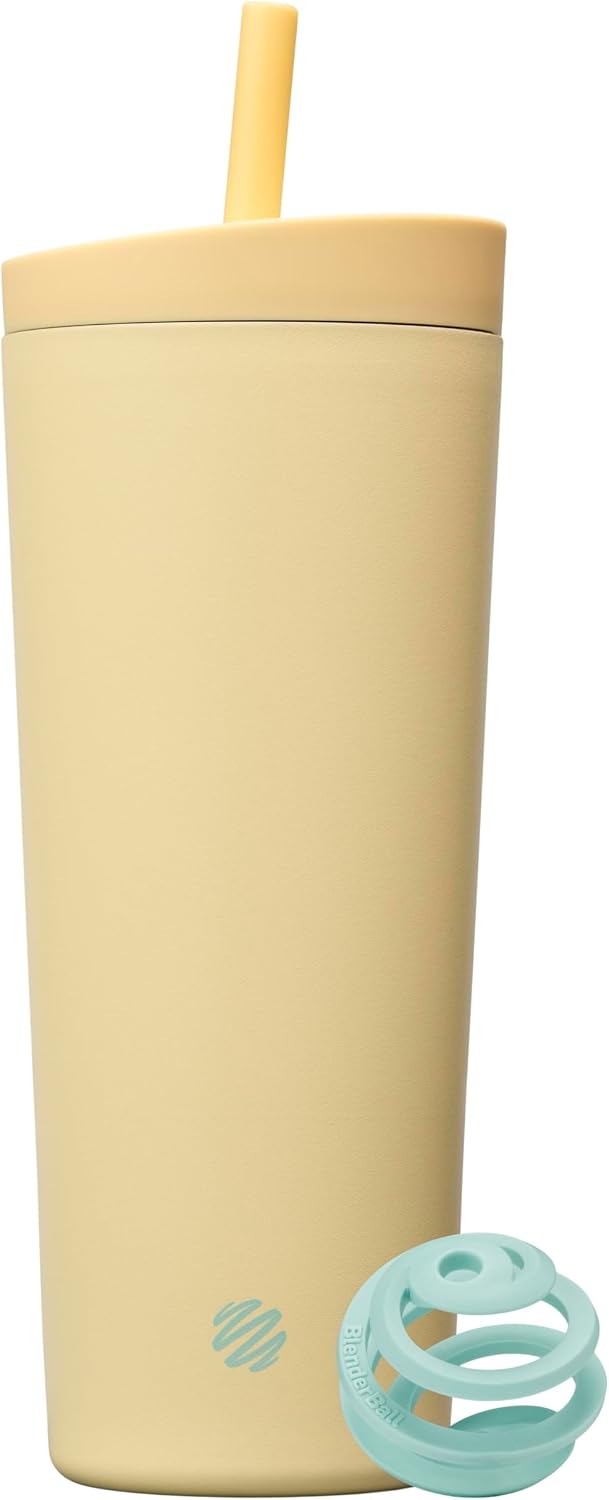 BlenderBottle Tumbler 2-in-1 Stainless Steel Shaker Bottle 24 oz, Mellow
