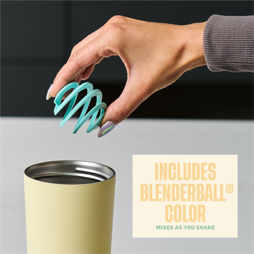 BlenderBottle Tumbler 2-in-1 Stainless Steel Shaker Bottle 24 oz, Mellow