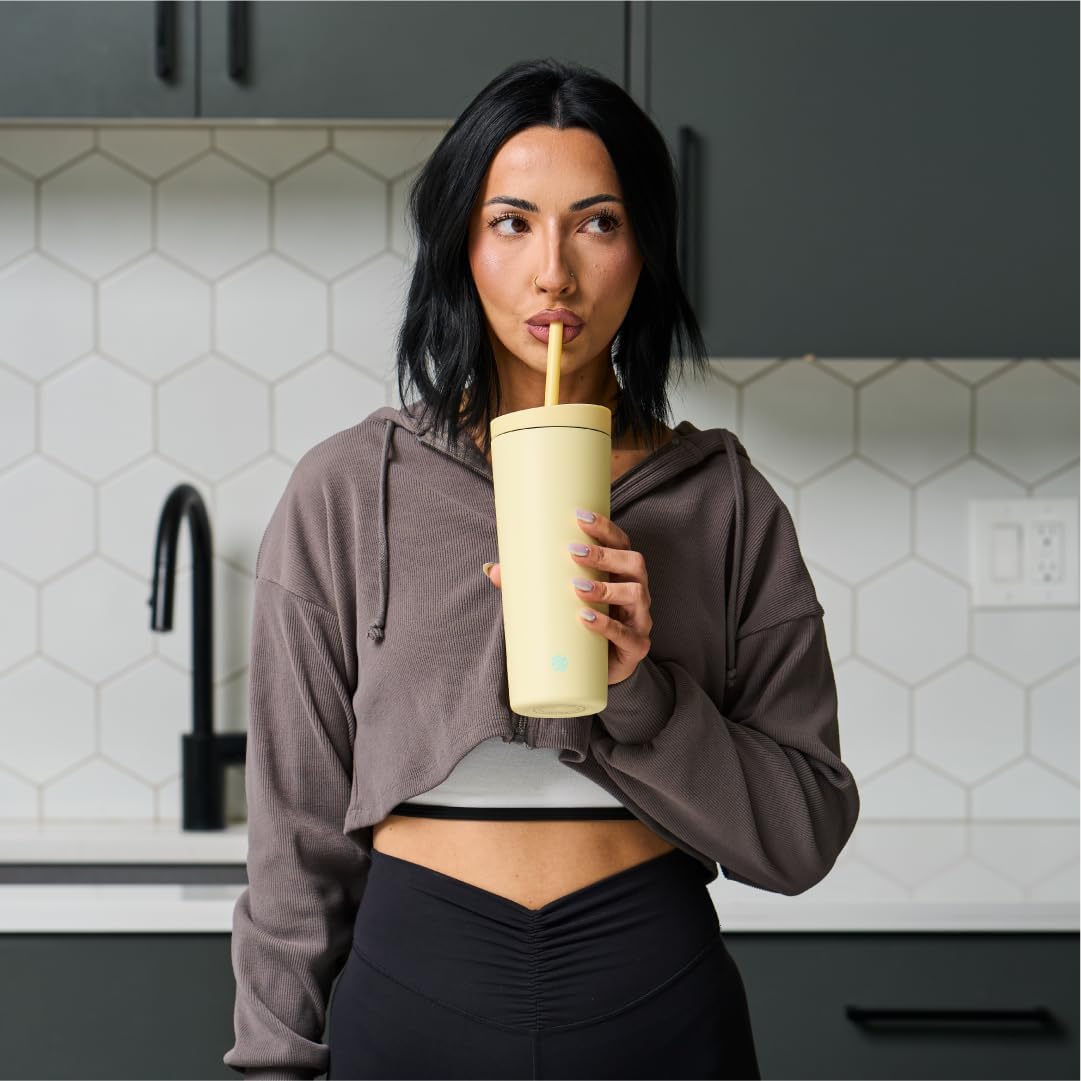BlenderBottle Tumbler 2-in-1 Stainless Steel Shaker Bottle 24 oz, Mellow