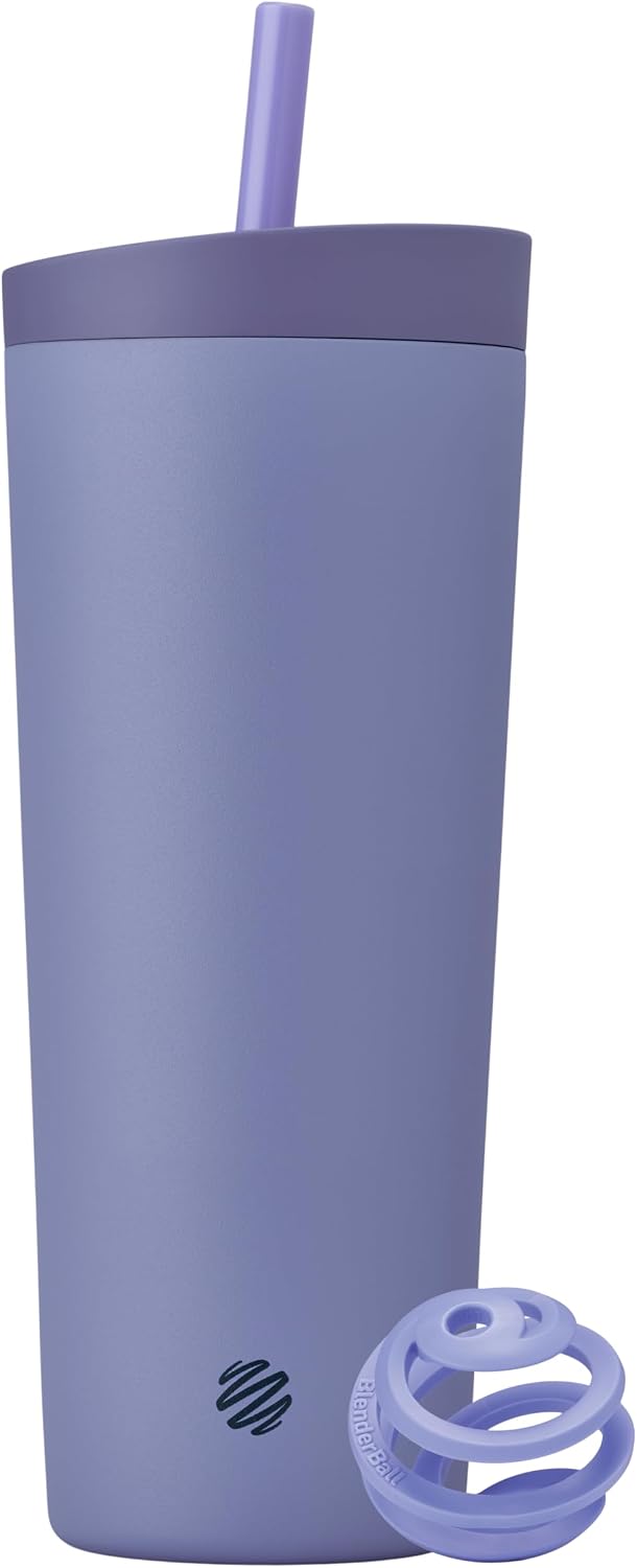 BlenderBottle Tumbler 2-in-1 Stainless Steel Shaker Bottle 24 oz, Moon Mist
