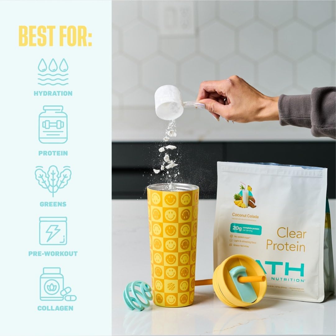 BlenderBottle Tumbler 2-in-1 Stainless Steel Shaker Bottle 24oz Kami Smiles
