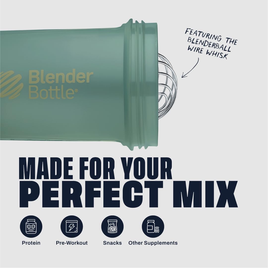 BlenderBottle ProStak Plastic Pill Organizer and Storage 22 oz Tan