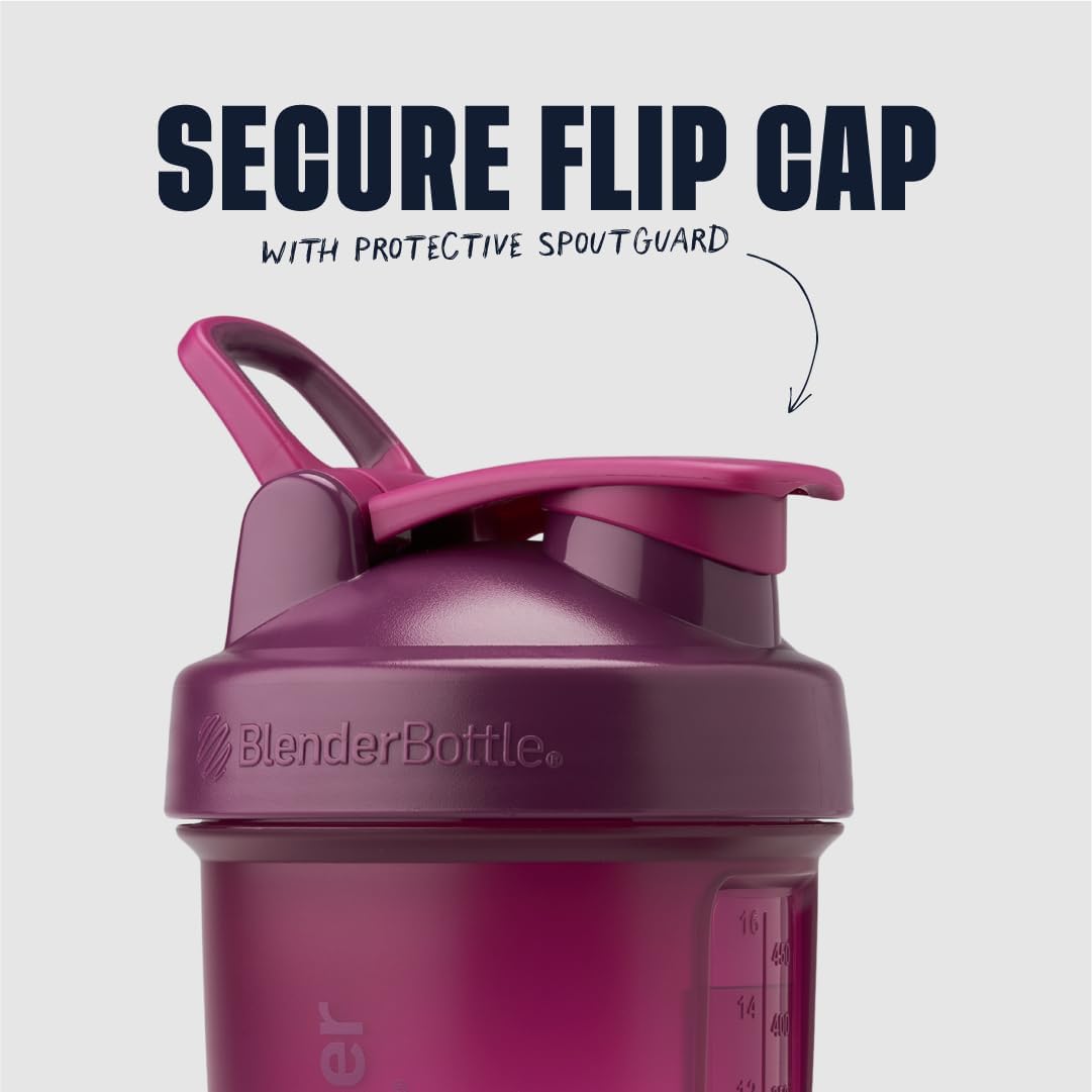 BlenderBottle ProStak Plastic Pill Organizer and Storage 22 oz Plum