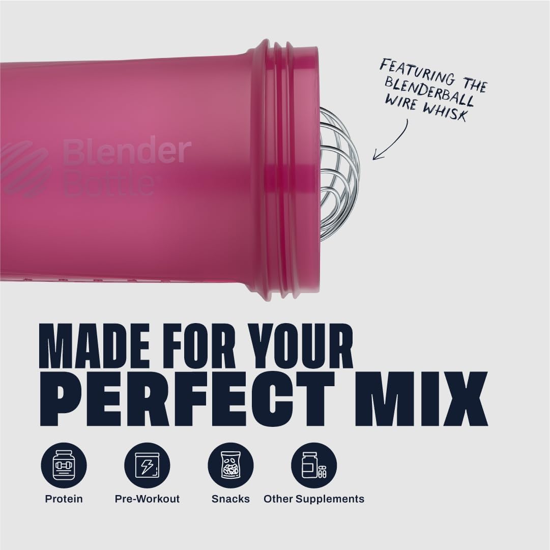 BlenderBottle ProStak Plastic Pill Organizer and Storage 22 oz Plum